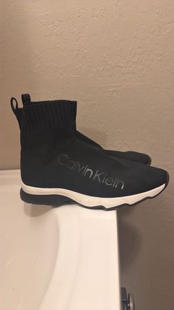 Calvin Klein Black Sock Sneakers 7.5