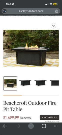 Beachcroft outdoor patio table/ fire pit