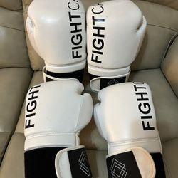 Fight Camp Boxing Gloves for Men & Women, Premium White Leather  16 & 12oz