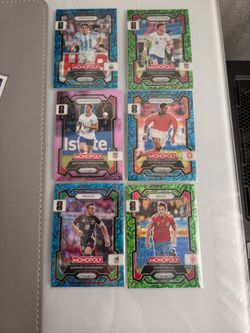 Panini Prizm Monopoly Soccer Cards Lot of 6