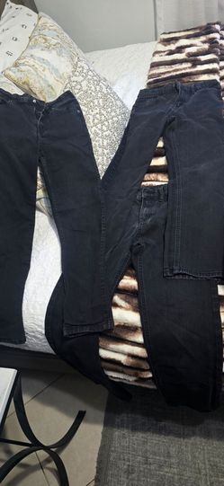 3 set of black jeans for boys size 10-12