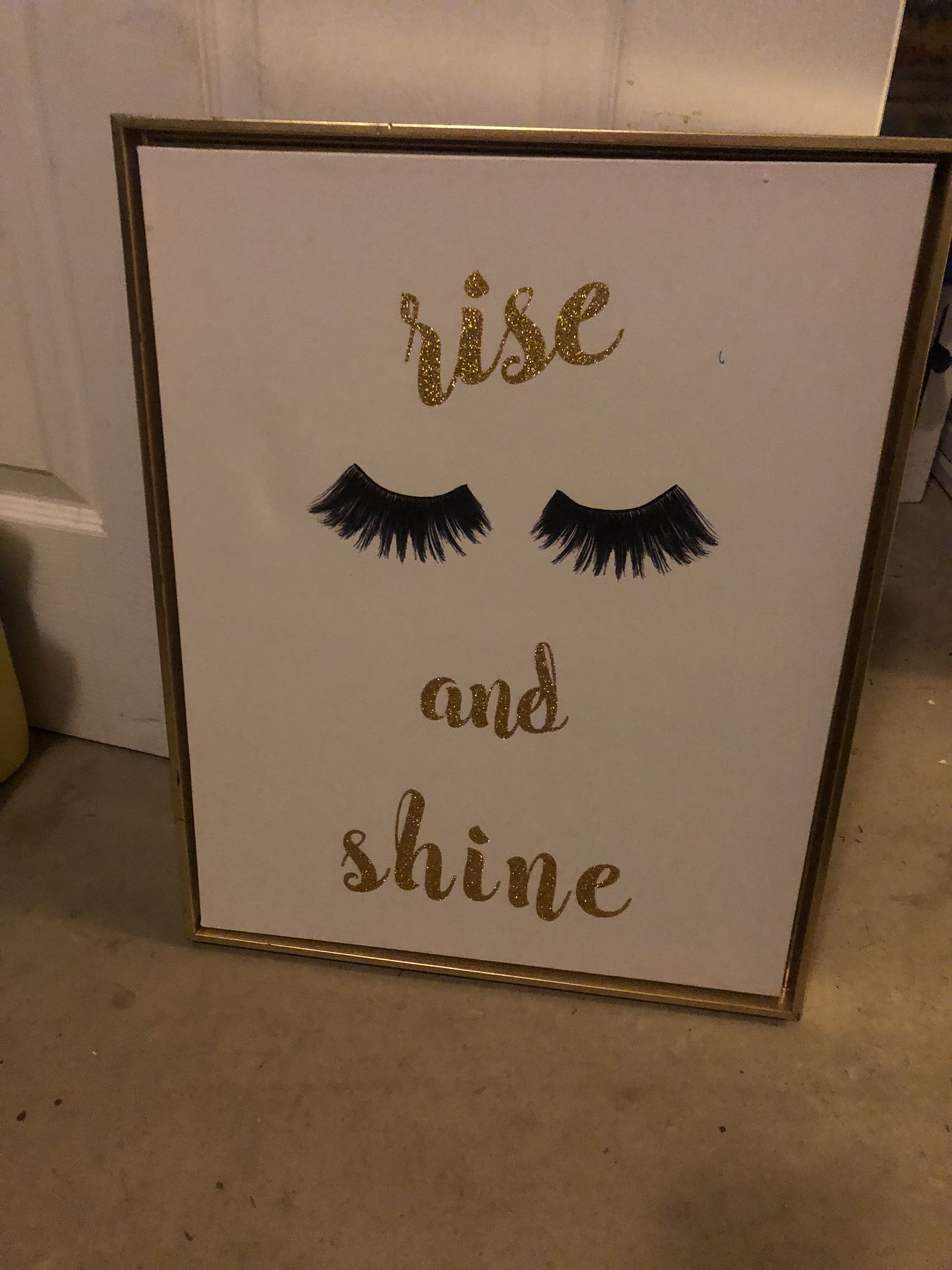 Rise and shine canvas frame