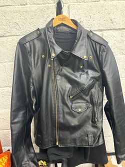 Motorcycle leather jacket medium-large