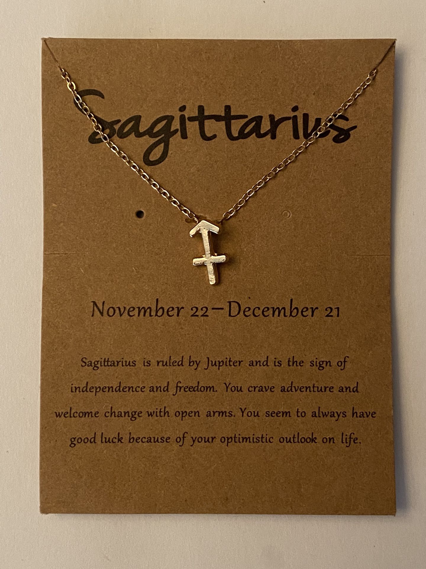 Fashion Gold Plate Sagittarius Pendant Necklace
