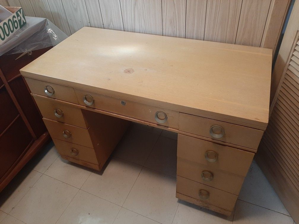 Desk Vintage WHITE OAK STAINED