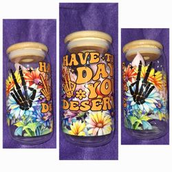 Bamboo Glass Tumbler With Straw