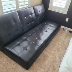 Dark Espresso Leather Sofa Bed