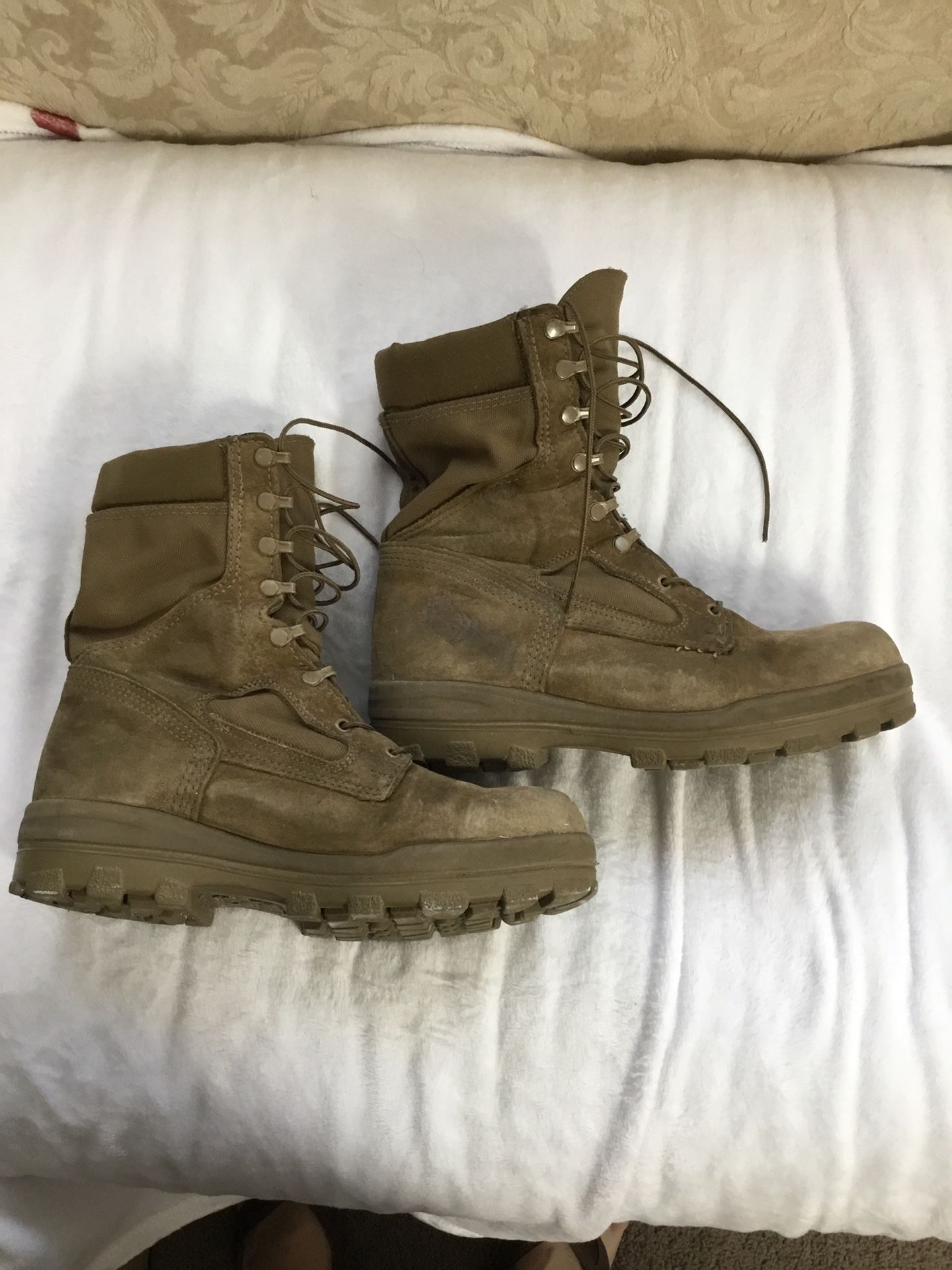 Marine Corps Bates Coyote Brown Combat Boots Size 10.5 Wide Non-steel Toe