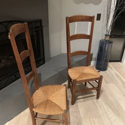 Antique Prayer  (milking) High Back Chairs
