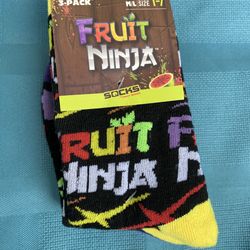 Fruit Ninja Crew  1-7 shoe  size 3 pk