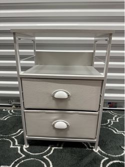 BRAND NEW Small Nightstand End Table w/ 2 Fabric Drawers $20 Price is Firm