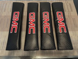 4 Embroidered GMC seat belt covers