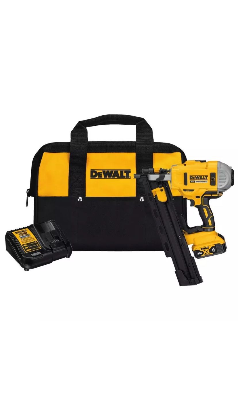 DeWalt DCN21PLM1 20V CORDLESS XR 21º PLASTIC COLLATED FRAMING NAILER KIT