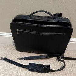 Audi Custom Leather Briefcase Black 