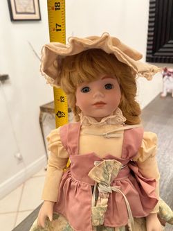 Porcelain Collector Doll with Victorian Outfit
