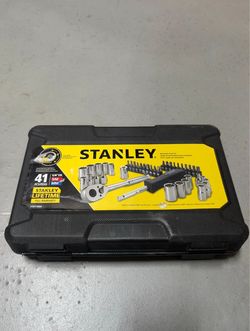 Stanley 1/4 in. Drive SAE/Metric Mechanics Tool Set (41-Piece) with Case