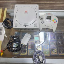 Sega Dreamcast Console with Controller and Accessories