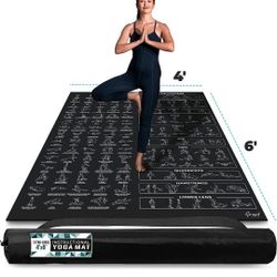 Extra Large YOGA MAT with POSES