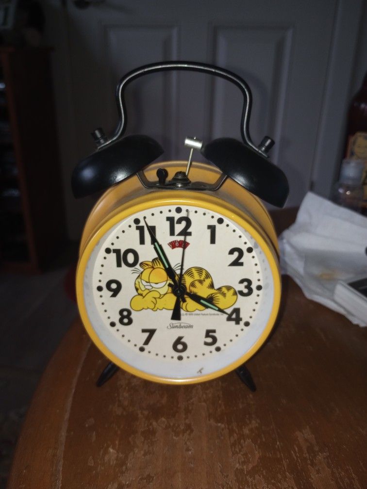 1978 Sunbeam Wind Up Alarm Clock & Clock Works Excellent 883-140!!OBO!!