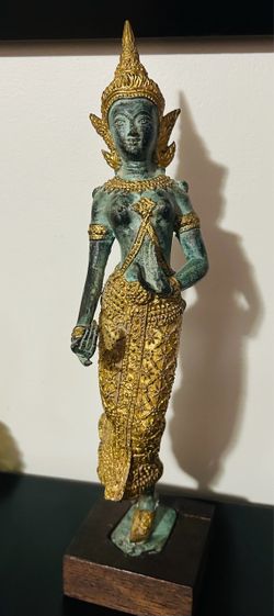 Thai Hindu Gilt Bronze Statue