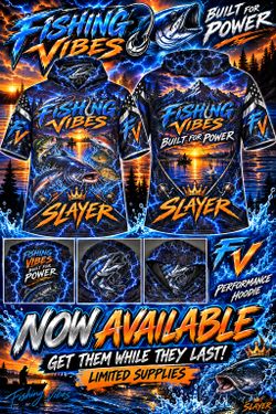 Fishing Vibes Slayer Performance Hoodie with built-in mask
