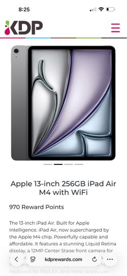 Apple 13-inch 256GB iPad Air M4 with WiFi