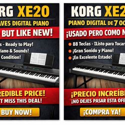 Korg XE20 7 Octavas – Como Nuevo! Listo para Trabajar 🎹🔥. Korg XE20 7-Octave – Like New! Ready to Play 🎹🔥