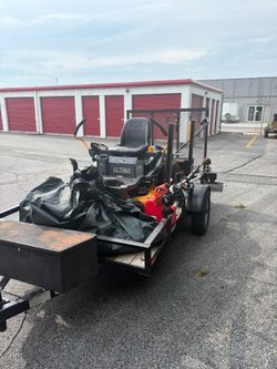 5x10 utility trailer with racks and toolbox