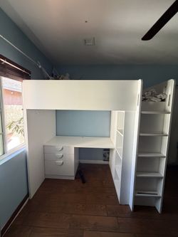 IKEA Bunk Bed Style With Desk