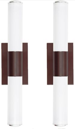 Battery Operated Rechargeable Wall Sconce Set of 2, Wall Lights Vanity Light Dimmable Detachable Bulbs and Remote,10 Colors Wireless Sconces