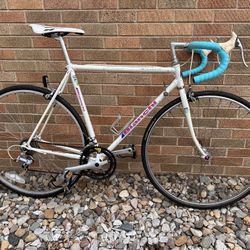1987 bianchi road bike Strada LX, 61cm Vintage Bike, White Bianchi Brava Vintage Steel Road