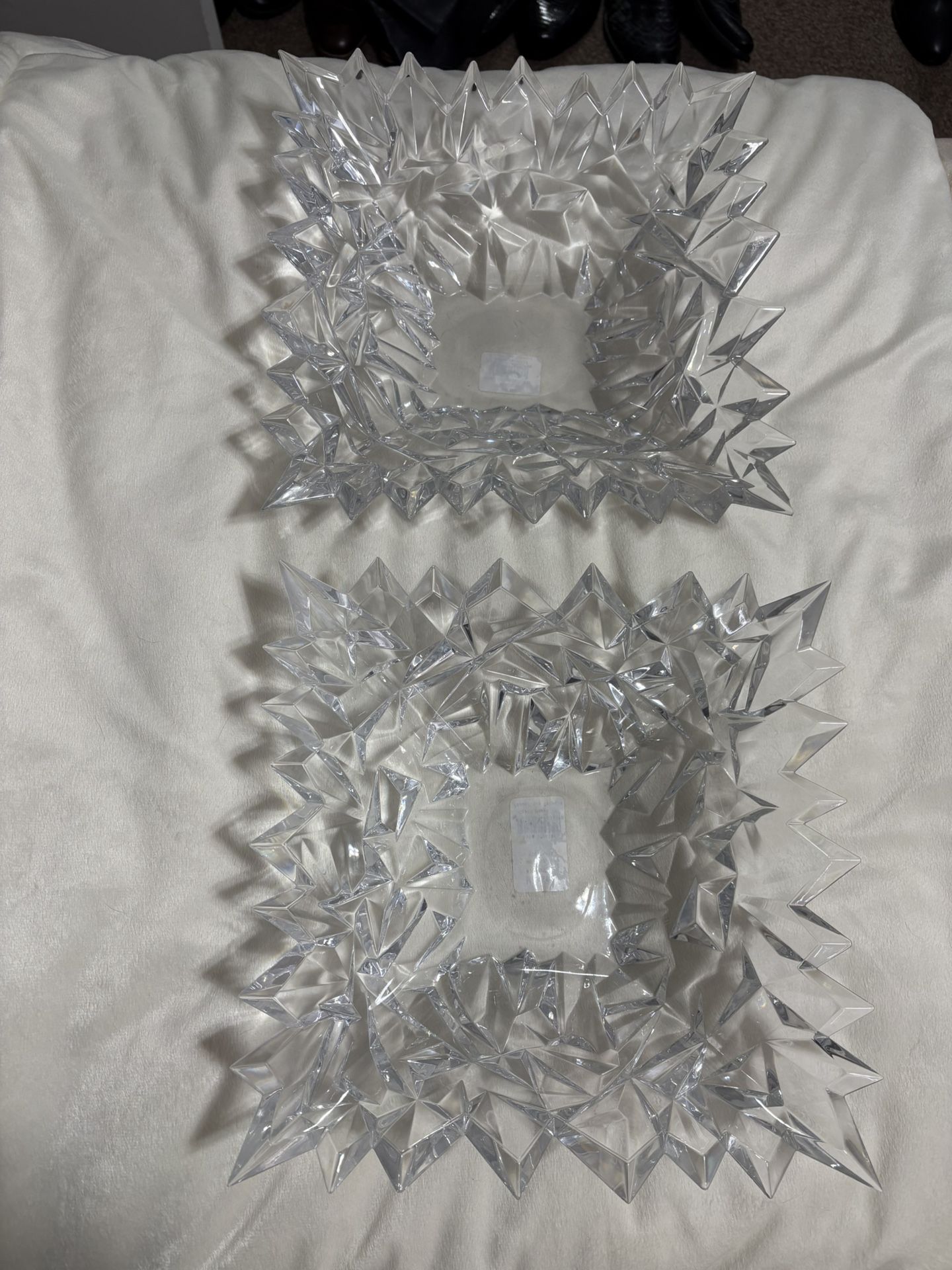 Mikasa Windswept Lead Crystal Bowl/Ice Bucket Set Of 2