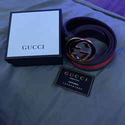 Brown Gucci Belt With Original Red/green Color way.