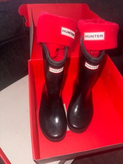 Little Boys Hunter Boots Size 12.5/ 13 in US size