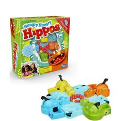 Hungry Hungry Hippos Board Game for Kids and Family Ages 4 and Up, 2-4 Players