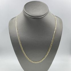 14KT YELLOW GOLD 22” CURB/CUBAN LINK CHAIN 4.5MM 12.2GR