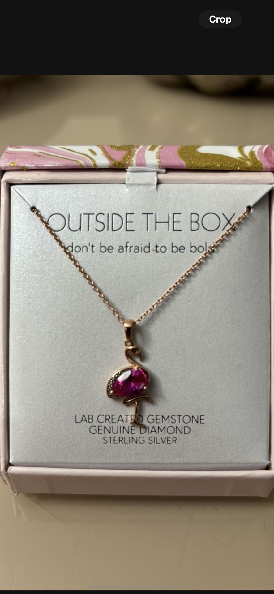 Lab Created Gemstone Genuine Diamond Sterling Silver Chain With Pendant