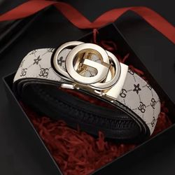 Men belt Genuine Leather Belt Metal Alloy Automatic Buckle Brand Luxury Design