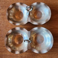 Two 1920 Pewter Candy dishes