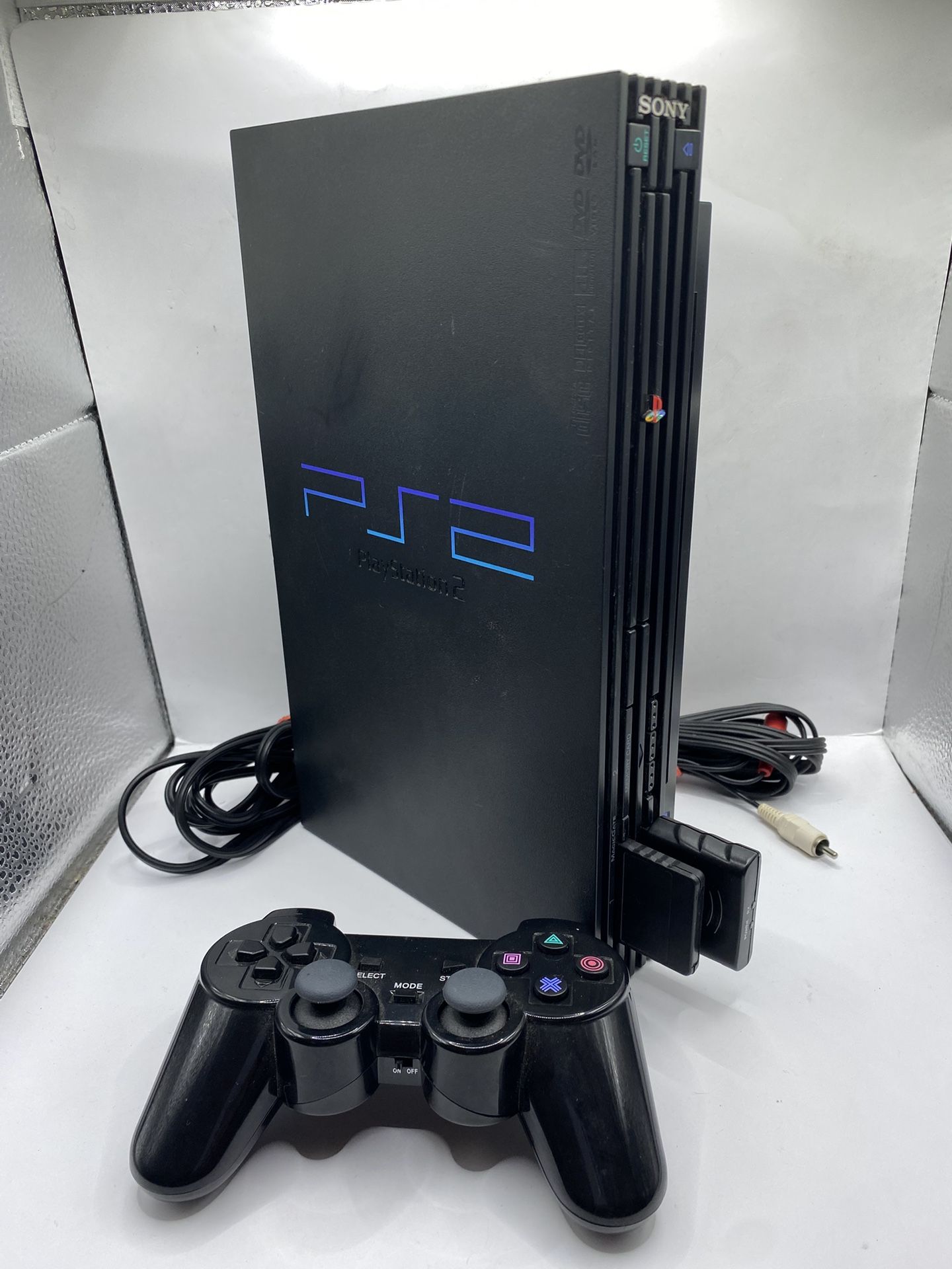 Sony PlayStation 2 PS2 Fat Console w/wireless Controller & Cords - Tested Retro