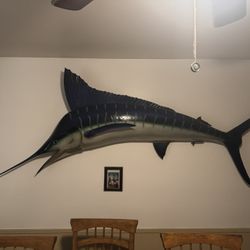 One Of A Kind 7 Foot Marlon TaxAderme Wall Mounted Perfect For Man Cave 