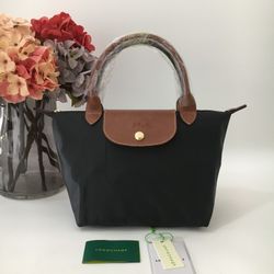 NWT Black Longchamp Le Pliage Original Mini Canvas Crossbody Tote XS