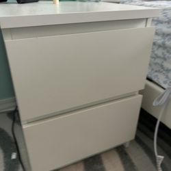 Two Ikea Malm Nightstands