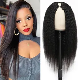 High Quality New NEVER WORN V Part Wig Human Hair.
No Glue No Leave Out. Blends with Your Real Hairline