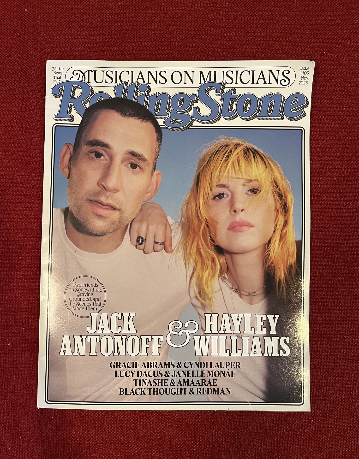 Brand new Rolling Stone Magazine, November 2025, Jack Antonoff & Hayley Williams, issue 1405
