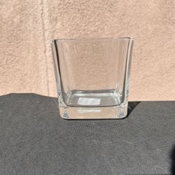 Glass Square Vases & Small Glass Bowls
