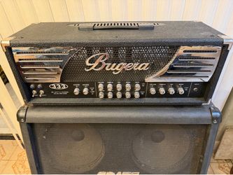 Bugera 333 valve amp with 4x12 cabinet speakers