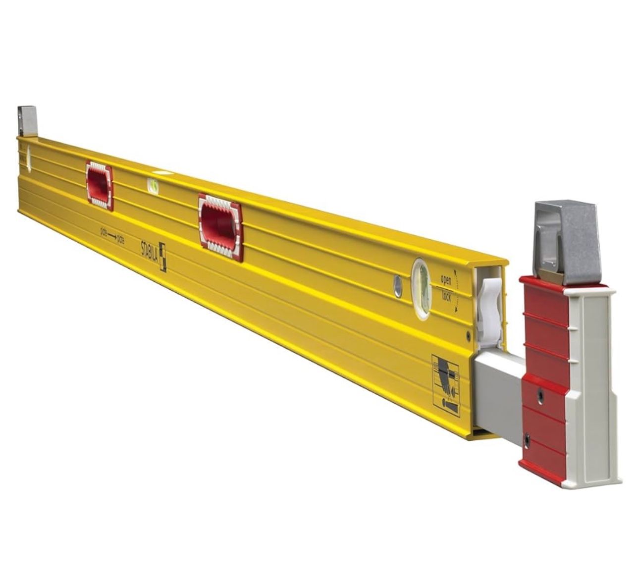 Stabila 35712 Extendable (7 to 12 foot) Plate to Plate Level, Yellow