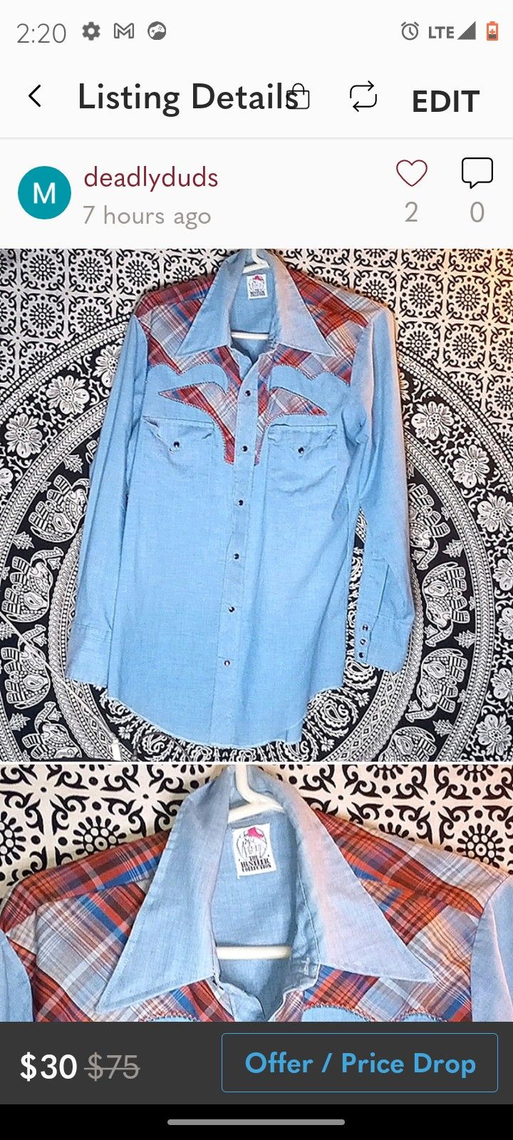 Men's VTG Western Shirt