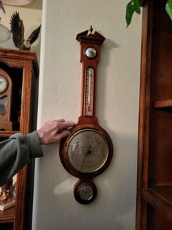 Barometer, wood works perfect, very large.